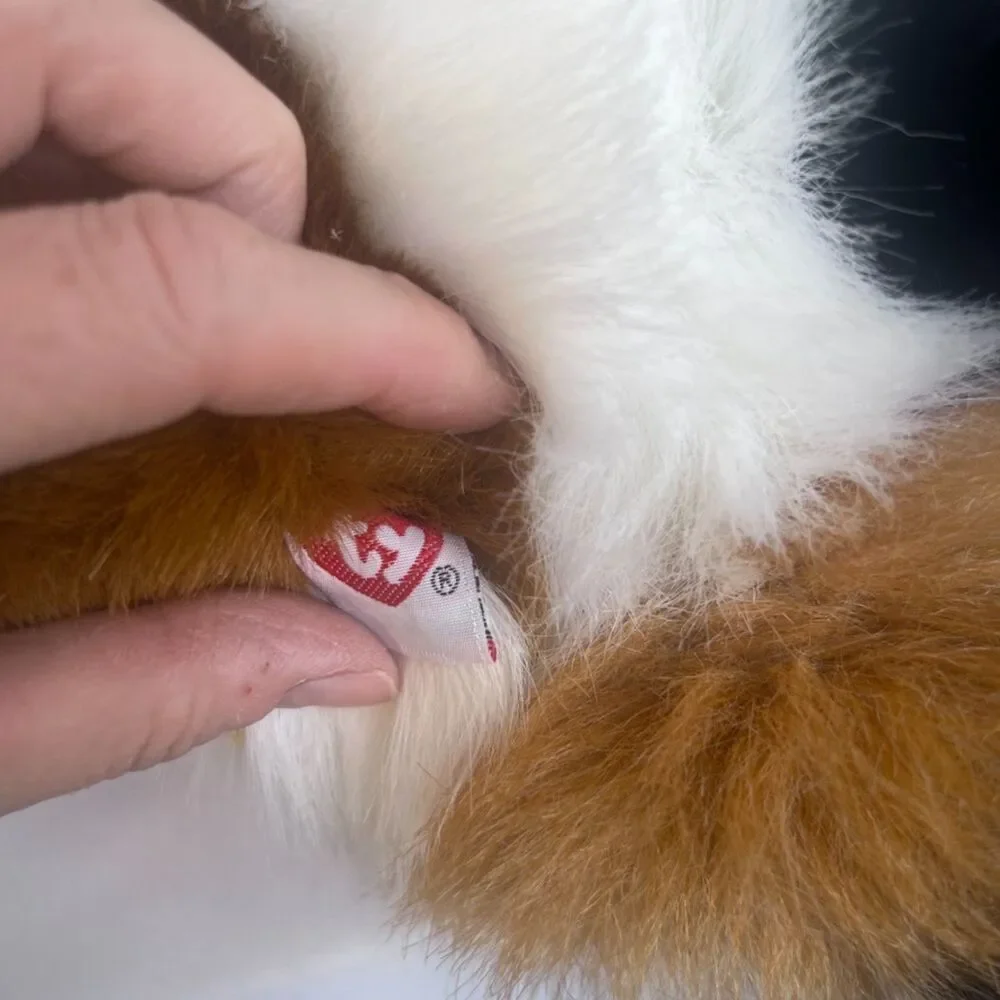 Ty Cat Maggie the Calico Cat 1995 Classic Line Plush Stuffed Animal Red Bow - Picture 7 of 10